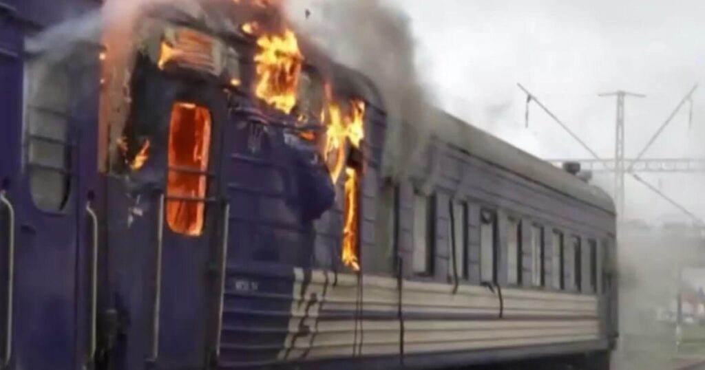 Russian Drone Strikes Train Near Ukraine-Poland Border Minutes After European Officials' Passage